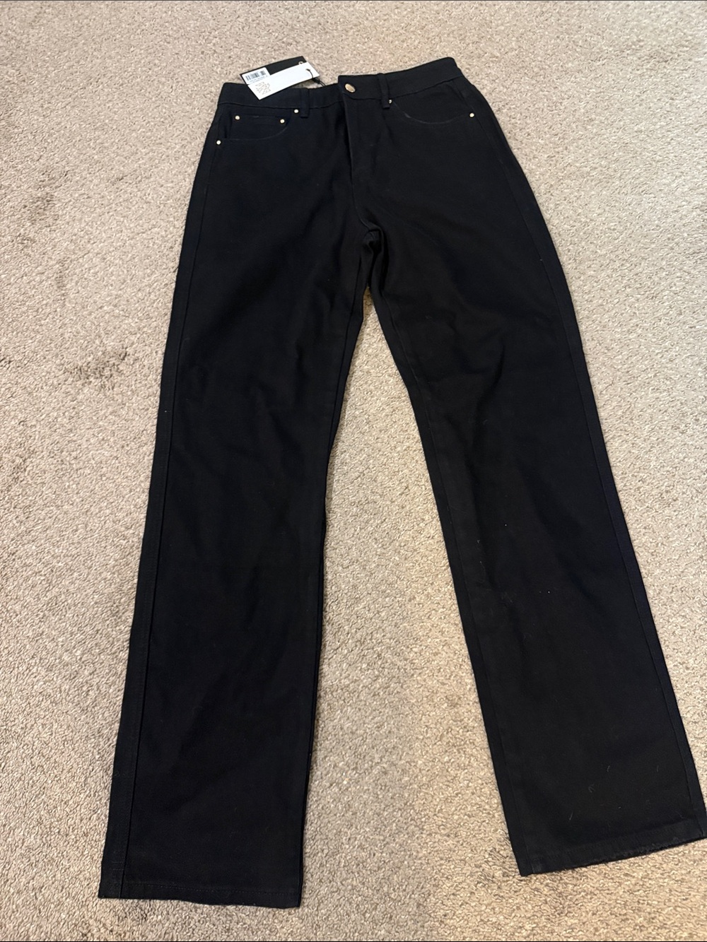All Things Golden - High Rise Straight Leg Jean in black